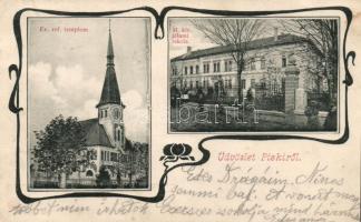 Piski church, school, Art Nouveau