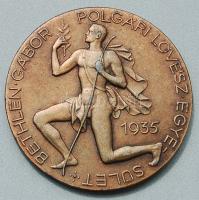 1935. "Bethlen Gábor-Polgári Lövészegyesület" Br plakett T:2