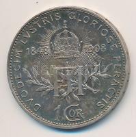 Ausztria 1908. 1K Ag "Jubileum" T:2/2- Austria 1908. 1 Corona Ag "Jubilee" C:aXF