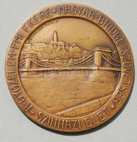 1932. "Magyar Bridge Szövetség-Színházi élet" Br plakett. Szign:Körmendi Irim J. T:2