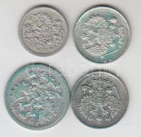 Oroszország 1904-1915. 5k Ag + 10k Ag (2x) + 15k Ag mind klf T:2,2-
Russia 1904-1916. 5 kopeks Ag + ...