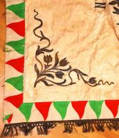 1911 Nagyméretű hímzett selyem zászló: "A m. kir. áll. polgáriskolai tanárképző" feliratta...