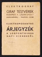 CCa 1940 Elektográf, Gráf testvérek, árjegyzék