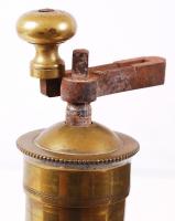 Réz úti kávédaráló / 
Brass coffee grinder, 28cm