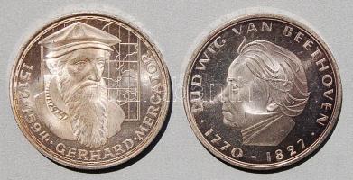 NSZK 1969. "Mercator" 5DM (Ag) + "Beethowen" 5DM (Ag) T:2