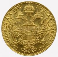 Ausztria 1915. 1D Au "Ferenc József" (3.50g/0.986) utánveret T:1-
Austria 1915. 1 Ducat Au...