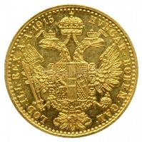 Ausztria 1915. 1D Au "Ferenc József" (3.50g/0.986) utánveret T:2 k.
Austria 1915. 1 Ducat ...