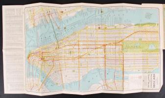 1936 Hangstrom's New York térkép, 70×43 cm