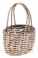 Fém bortartó és dugós kosárka / 
Metal baskets for wine bottle and corks, 25x17x12cm, 7x9x5cm