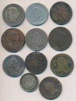 11db magyar és osztrák fém- és ezüstpénz T:vegyes