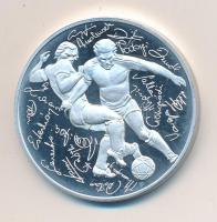 Bognár György (1944-) 1986. "Labdarúgó Világbajnokság Mexikó" ezüstözött fém emlékérem T:P...