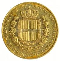 Olasz Államok / Szardínia 1849. 20L Au "Károly Albert" (6.45g/0.900) T:2-
Italian States /...