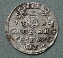 Lengyelország 1584. Báthory István 3Gr Ag T:2/3