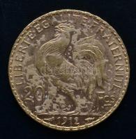 Franciaország/Modern Köztársaság 1912. 20Fr Au "Kakas" utánveret (6.47g/0.900) T:2,2- folt...