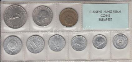 1971. 2f-10Ft 9db klf érmés forgalmi sor fóliatokban T:1