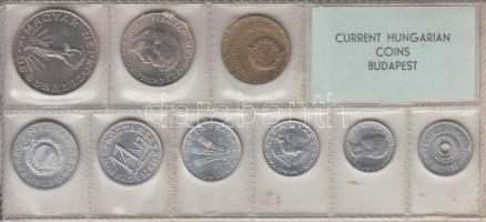 1974. 2f-10Ft 9db klf érmés forgalmi sor fóliatokban T:1