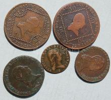 Ausztria/ magyar verdejel 1800S 1Kr, 3Kr, 6Kr, 1807S 15Kr, 30Kr T:2+;2,3+