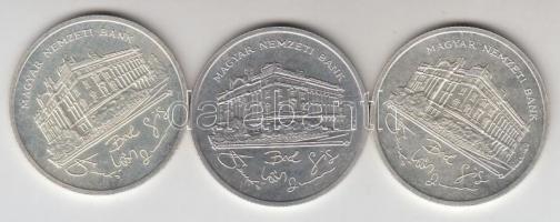1992. 200Ft Ag "MNB" (3x) T:2