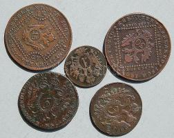Ausztria/ magyar verdejel 1800S 1Kr, 3Kr, 6Kr, 1807S 15Kr, 30Kr T:2+;2,3+