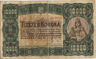 1923. 10.000K "Orell Füssli" T:III/IV