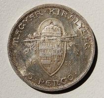 1938. 5P "Szt. István" Ag T:2 k