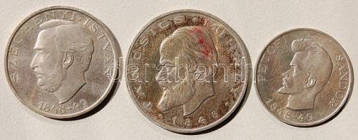 1948. "Szabadságharc" sor 5Ft, 10Ft, 20Ft Ag T:2