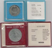 1982. 100Ft "Labdarúgó VB" T:BU Eredeti tokban, tanúsítvánnyal! + 1983. 100Ft "Czóbel...