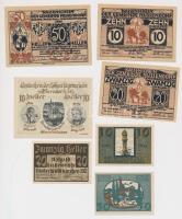 Ausztria 1920. 10db városi szükségpénz T:1-2 Austria 1920. 10 pcs of necessity notes C:UNC-XF