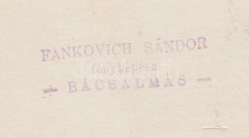 1940 Bácsalmás nőipariskola tablófotó, az iskola fotójával 18x12 cm