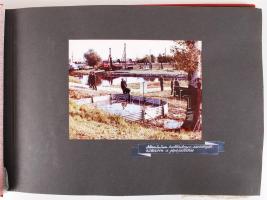 Cca 1965 Országos Árvízvédelmi és Belvízvédelmi Központi Szervezete fotóalbuma érdekes színes és fek...