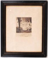 cca 1850 J. Garnier - J. Piel: "O! mon doux amy...", Pantagruel, Livre IV, illusztráció. R...