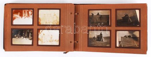 cca 1910-1920 Felvidéki család fotóalbuma sok katonai fotóval, nyitrai városképekkel, tájképekkel et...