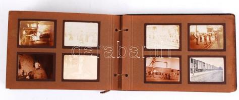 cca 1910-1920 Felvidéki család fotóalbuma sok katonai fotóval, nyitrai városképekkel, tájképekkel et...