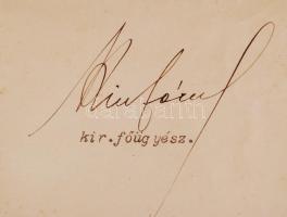 1907 fogházőr áthelyezési levele a kir. főügyész aláírásával