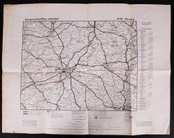 1945 Németország katonai térkép, amelyiket a megszálló katonák használtak / 1945 Military map of Ger...