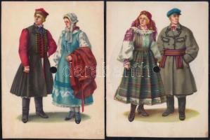 16 db lengyel képeslap hanglemez nagyrészt amerikai könnyűzenei hanganyaggal / 16 Polish vinyl postc...