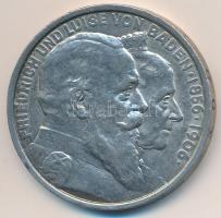 Német Császárság / Baden 1906. 5M Ag "Aranylakodalom" (27.84g) T:2,2-
Germany / Empire / B...
