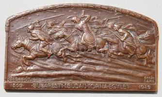 1929. "Hadak útja" szögletes, nagyalakú Br plakett. Szign:Berán Lajos T:2 R!