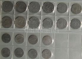 D.Reich 1940-44. 1Pf, 5Pf, 10Pf h.k.-tel 22klf db évszám és verdejel szerint szortírozva T:2,3