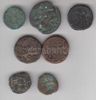 7db klf középkori bronz pénz jobb darabokkal! T:vegyes 7 pieces of different bronze coins from the middle ages C:mixed