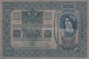 1902. 1000K piros "Magyarország" körbélyegzővel (3x) T:III,III-