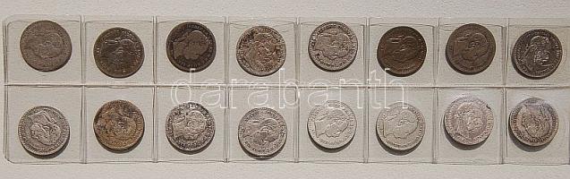 1868-1876. 10Kr Ag 16 többnyire klf db T:3,4 ph