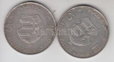 1947. 5Ft Ag "Kossuth" T:2-,3