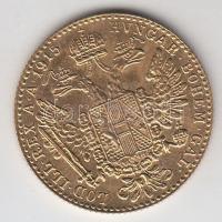 Ausztria 1915. 1D aranyozott fém hamisítvány (2.55g) T:2