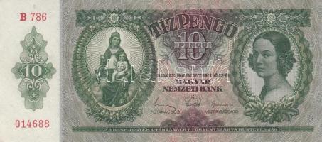 1936. 10P (4x) egymásutáni sorszámmal T:I,I-,II (hajtatlanok!)