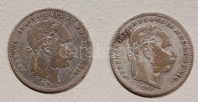 1870Gy.F.+K.B. 20Kr Ag 2 klf db T:3/4 R!