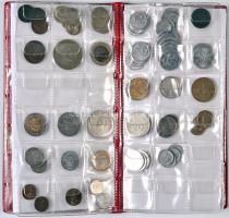 Hobbi fémpénz gyűjtemény műanyag berakóban, ~100db T:vegyes