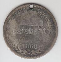 1868KB 20GYF "Magyar Királyi Váltó Pénz" Ag T:3-,4 Ly