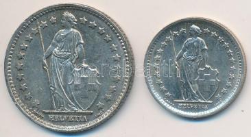 Svájc 1952B. 1Fr Ag T:2 + 1965. 1/2Fr Ag T:1-
Switzerland 1952B. 1 Franc Ag + 1965. 1/2 Franc Ag T:1...