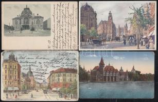 21 db régi Budapest városképes lap, köztük 1 1899-ből / 21 old Budapest postcards